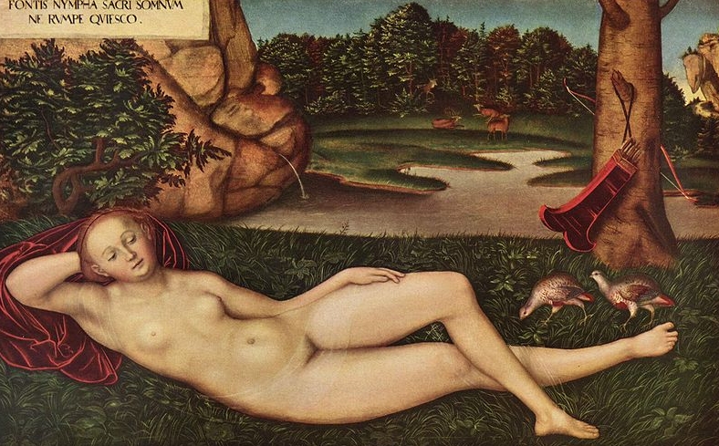 Lucas  Cranach Ruhende Quellnymphe